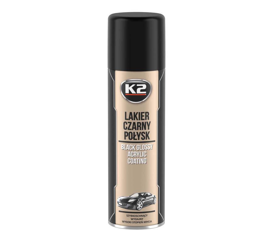 K2 LAKIER AKRYLOWY CZARNY POŁYSK 500 ML