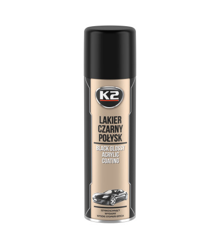 K2 LAKIER AKRYLOWY CZARNY POŁYSK 500 ML