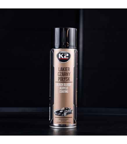 K2 LAKIER AKRYLOWY CZARNY POŁYSK 500 ML