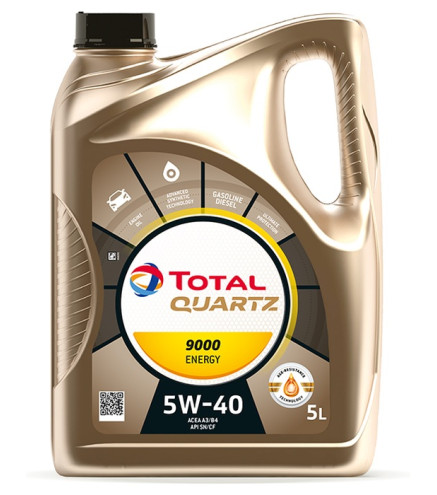 OLEJ TOTAL QUARTZ 5W40 5L 9000 ENERGY A3/B4 / SN/CF / 229.5 / 502.00 505.00 / PORSCHE A40 / MS-12991 / 9.55535-M2