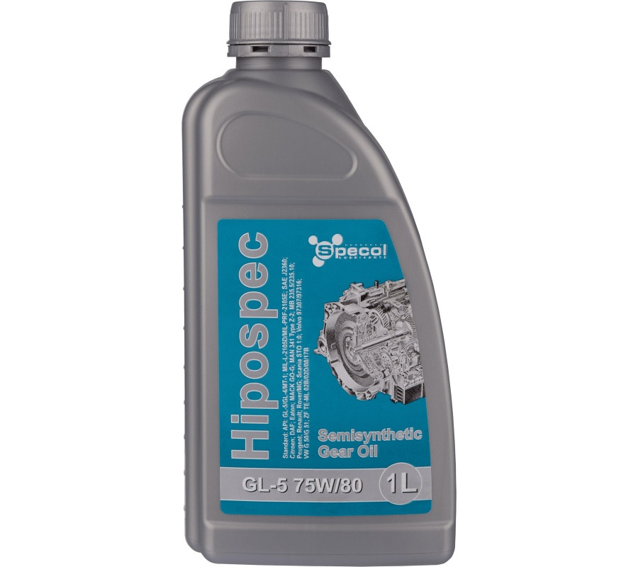 OLEJ SPECOL 75W80 1L GL4/GL5 HIPOSPEC PÓŁSYNT. / PRZEKŁADNIOWY