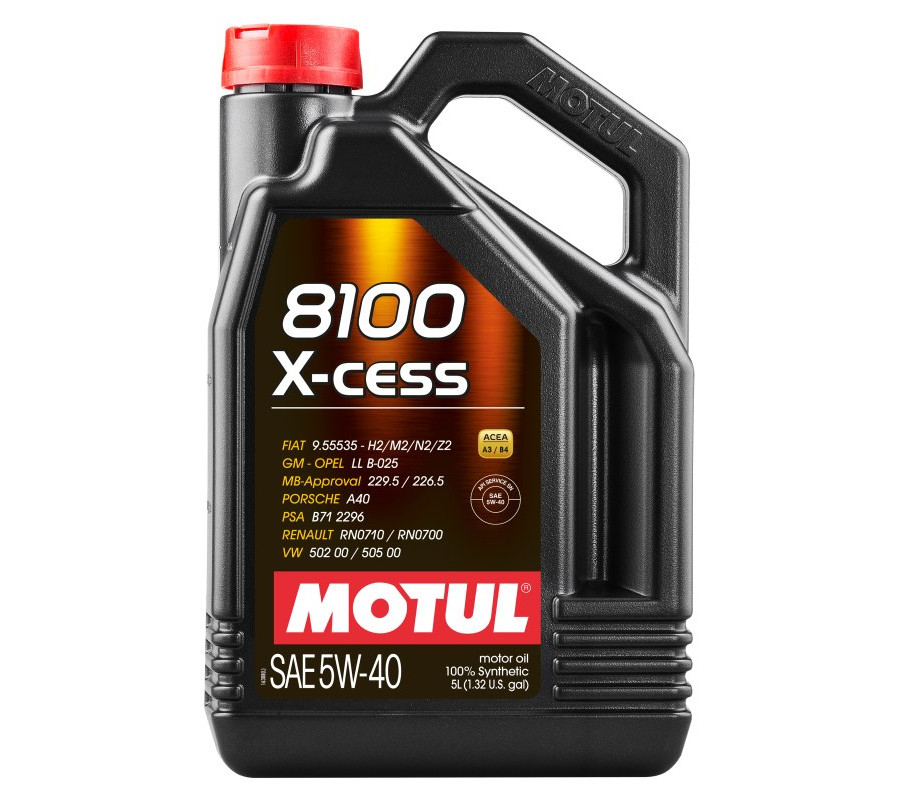 OLEJ MOTUL 5W40 5L 8100 X-CESS / A3/B4 / 502.00 505.00 / 229.5 226.5 / A40 / RN0710 / 9.55535 / B71 2296