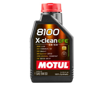 OLEJ MOTUL 5W30 1L X-CLEAN 8100 EFE C2/C3 / DPF / SN / 505.01 / 229.52 / LL04 / DEXO2 / 9.55535-S1/S3