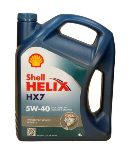 OLEJ SHELL 5W40 4L HX7 A3/B4 / SN / 502.00 505.00 / 229.3 / 9.55535-M2 / RN0710