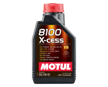OLEJ MOTUL 5W40 1L 8100 X-CESS / A3/B4 / 502.00 505.00 / 229.5 226.5 / A40 / RN0710 / 9.55535 / B71 2296