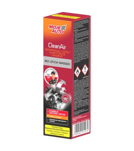ŚRODEK BIOBÓJCZY DO CZYSZCZENIA KLIMATYZACJI CLEAN AIR NEW CAR 150ML / GRANAT PKUIW 20.20.14.0