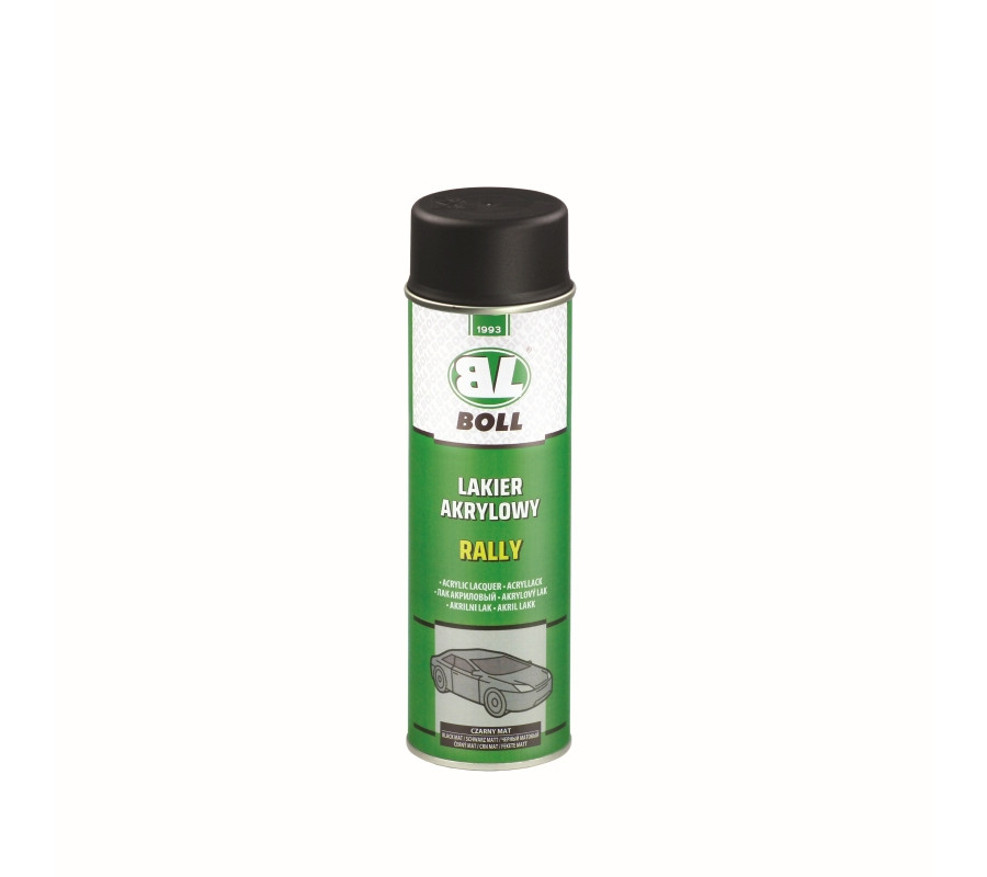 LAKIER AKRYLOWY 500ML W AEROZOLU MATOWY RALLY CZARNY / BOLL