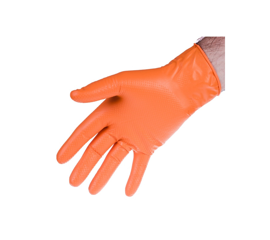 RĘKAWICE NITRYLOWE STRONG ORANGE L, KPL 50 SZT