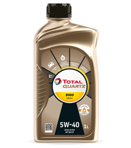 OLEJ TOTAL QUARTZ 5W40 1L 9000 ENERGY A3/B4 / SN/CF / 229.5 / 502.00 505.00 / PORSCHE A40 / MS-12991 / 9.55535-M2