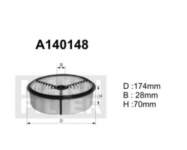 A140148 Filtr powietrza Denckermann