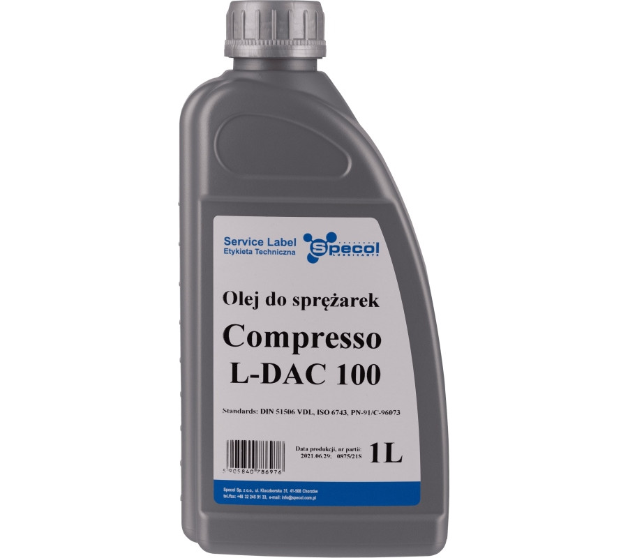 OLEJ SPECOL COMPRESSO L-DAC 100 1L / DO SPRĘŻAREK