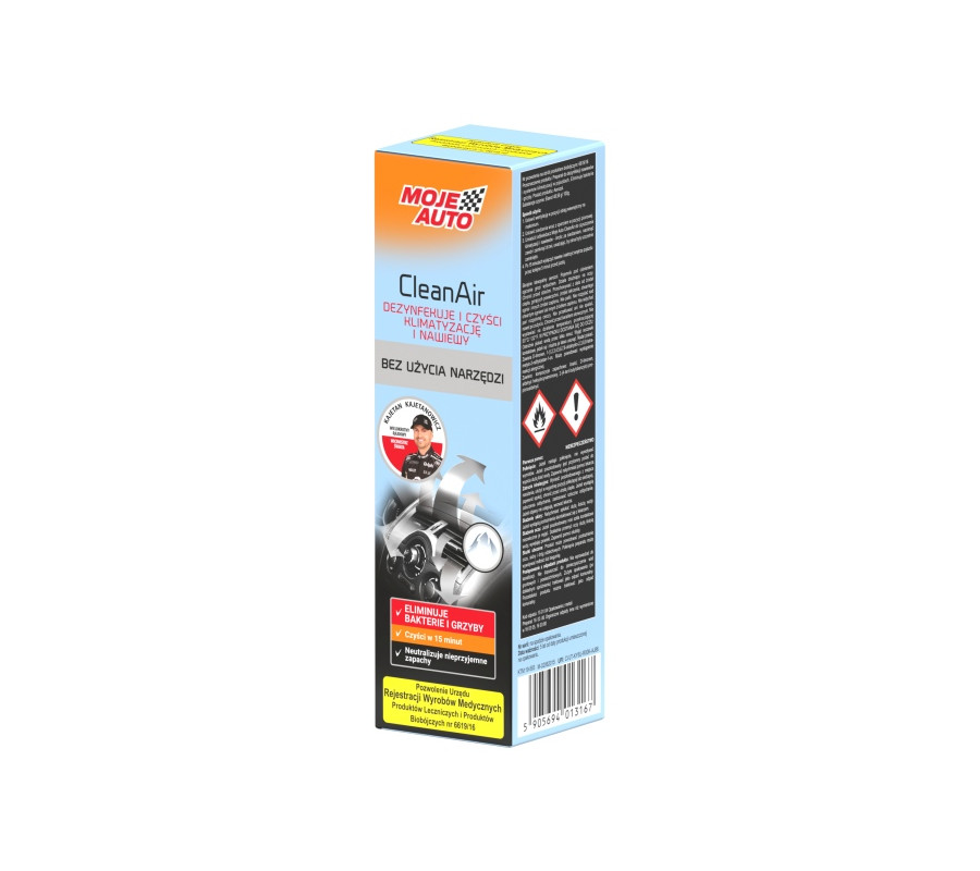 ŚRODEK BIOBÓJCZY DO CZYSZCZENIA KLIMATYZACJI CLEAN AIR ARCTIC 150ML / GRANAT PKUIW 20.20.14.0