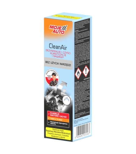 ŚRODEK BIOBÓJCZY DO CZYSZCZENIA KLIMATYZACJI CLEAN AIR ARCTIC 150ML / GRANAT PKUIW 20.20.14.0