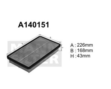 A140151 (AP167) Filtr powietrzaDENCKERMANN
