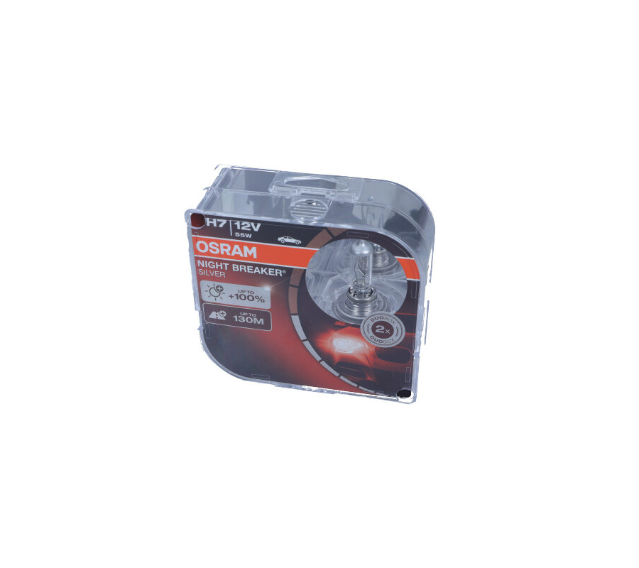 ŻARÓWKA H7 12V/55W PX26D +100% NIGHT BREAKER SILVER DUO BOX