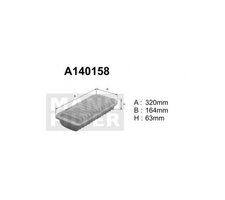 A140158 (AP142/6) Filtr powietrzaDENCKERMANN