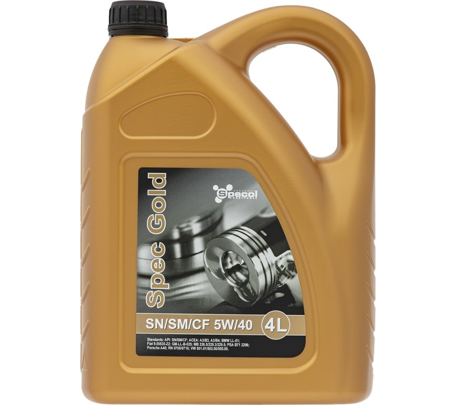 OLEJ SPECOL 5W40 4L SPEC GOLD SN/CF / A3/B4 / LL01 / 9.55535-Z2 / 226.5 229.3 229.5 / B71 2296 / A40 / 0710 / 502.00 505.00