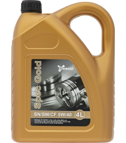 OLEJ SPECOL 5W40 4L SPEC GOLD SN/CF / A3/B4 / LL01 / 9.55535-Z2 / 226.5 229.3 229.5 / B71 2296 / A40 / 0710 / 502.00 505.00