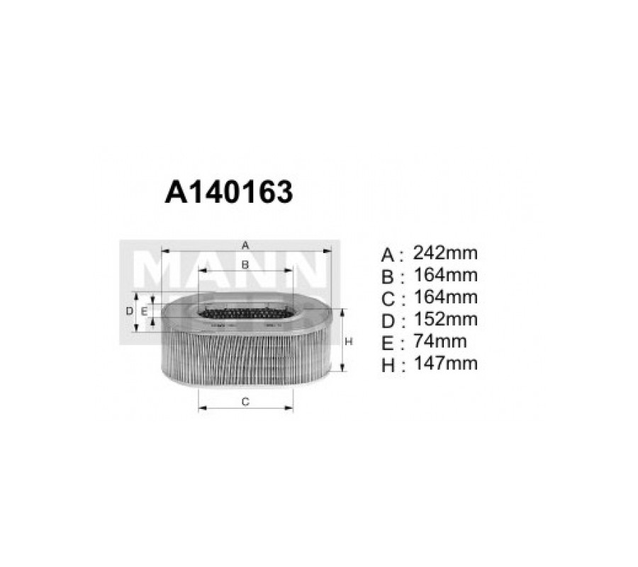 A140163 Filtr powietrza Denckermann