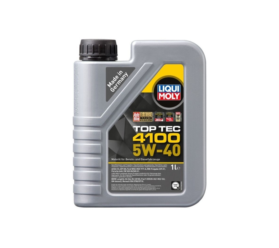 OLEJ LIQUI MOLY 5W40 1L TOP TEC 4100 / DPF/FAP / 502.00 505.00 505.01 / 229.31 / LL-04 / WSS-M2C 917-A