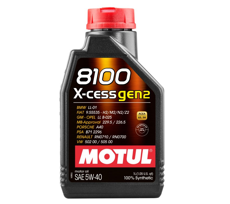 OLEJ MOTUL 5W40 1L 8100 X-CESS GEN2 / 502.00 505.00 / 229.5 226.5 / A40 / B71 2296 / RN0710/700 / LL01 / 9.55535 / LL B-025