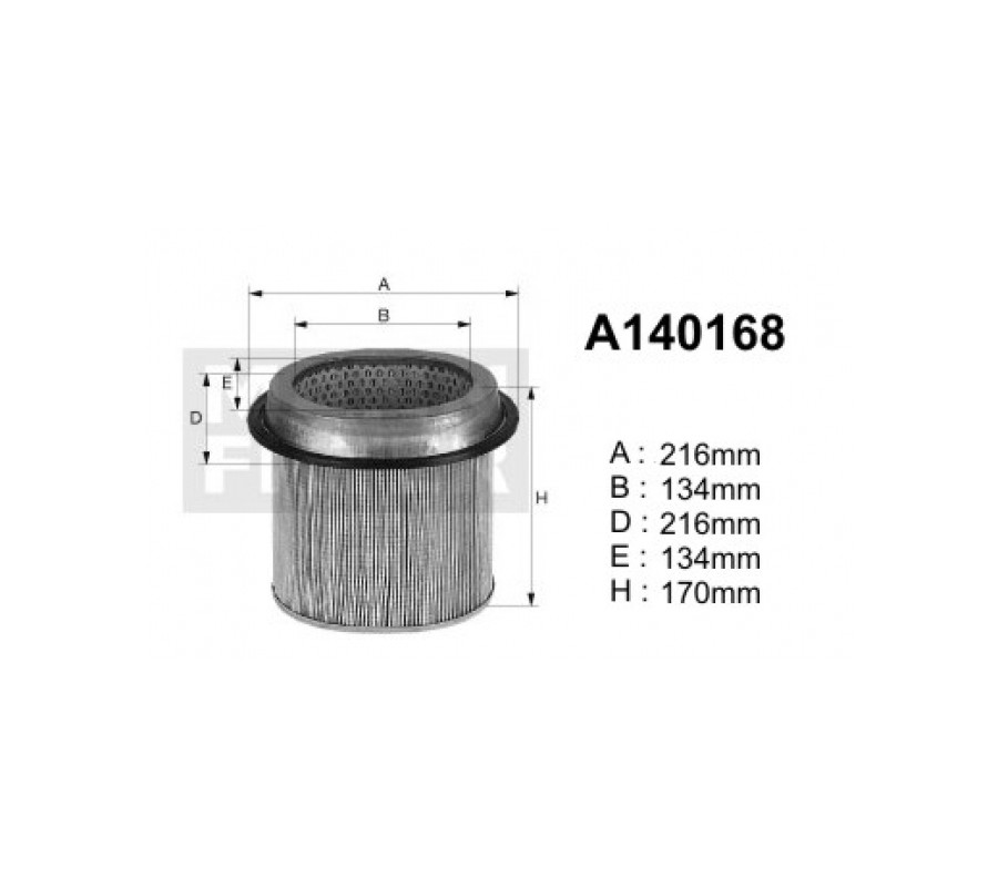 A140168 Filtr powietrza Denckermann