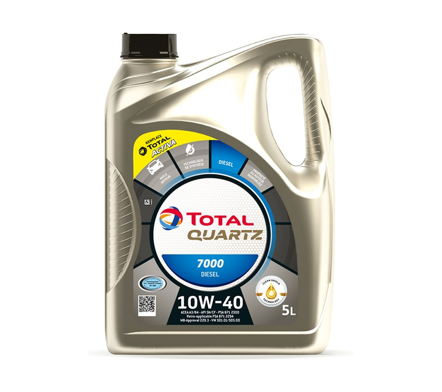 OLEJ TOTAL QUARTZ 10W40 5L DIESEL 7000 / A3/B4 / SN/CF / 229.1 / 501.01 505.00 / B71 2300 B71 2294/B