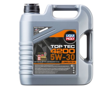 OLEJ LIQUI MOLY 5W30 4L TOP TEC 4200 C2/C3 / SN/CF / 504.00 507.00 / 229.31 229.51 / LL04 / C30 / B71 2290