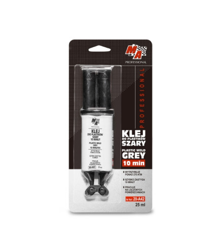 KLEJ DO PLASTIKU 25ML SZARY STRZYKAWKA / MA PROFESSIONAL