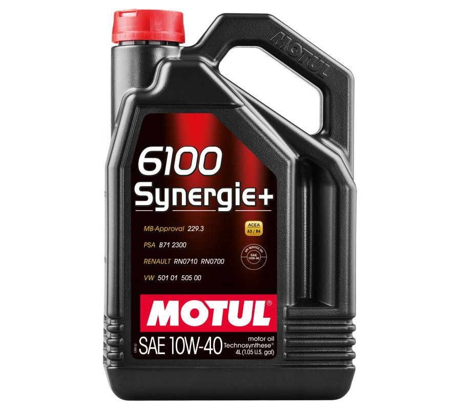 OLEJ MOTUL 10W40 4L 6100 SYNERGIE+ / A3/B4 / SN / 501.01 505.00 / 229.3 / B71 2300 / RN710