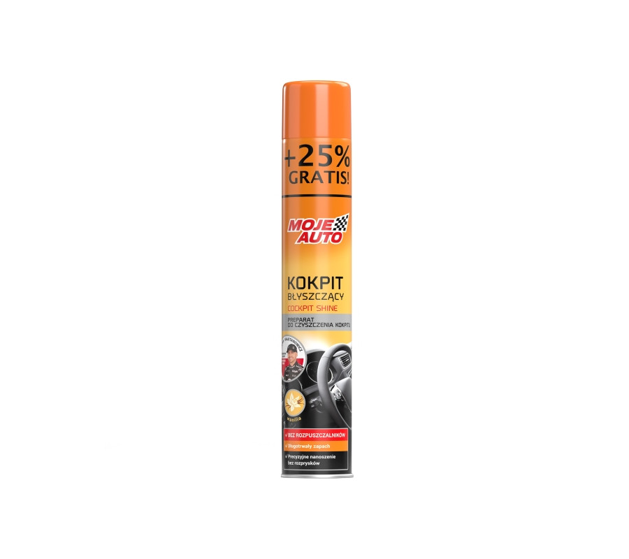 KOKPIT BŁYSZCZĄCY WANILIOWY 600ML + 25% GRATIS / MOJE AUTO