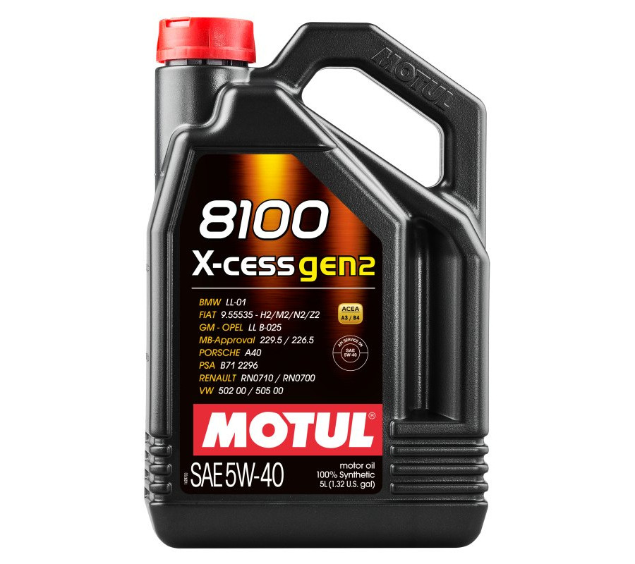 OLEJ MOTUL 5W40 5L 8100 X-CESS GEN2 / 502.00 505.00 / 229.5 226.5 / A40 / B71 2296 / RN0710/700 / LL01 / 9.55535 / LL B-025