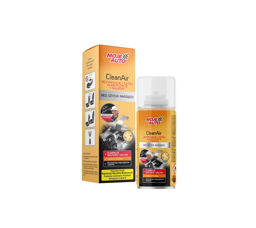 ŚRODEK BIOBÓJCZY DO CZYSZCZENIA KLIMATYZACJI CLEAN AIR WANILIA 150ML / GRANAT PKUIW 20.20.14.0