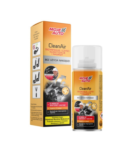 ŚRODEK BIOBÓJCZY DO CZYSZCZENIA KLIMATYZACJI CLEAN AIR WANILIA 150ML / GRANAT PKUIW 20.20.14.0