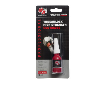 ZABEZPIECZENIE GWINTÓW SILNY 10ML CZERWONY - TRWAŁY MA262 / BLISTER / MA  PROFESSIONAL