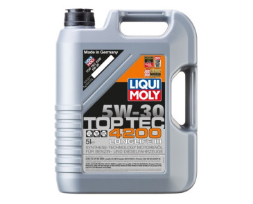 OLEJ LIQUI MOLY 5W30 5L TOP TEC 4200 C2/C3 / SN/CF / 504.00 507.00 / 229.31 229.51 / LL04 / C30 / B71 2290