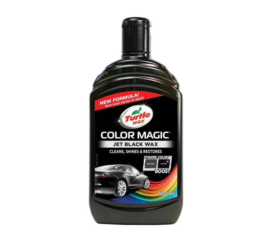 WOSK KOLORYZUJĄCY CZARNY 500ML COLOR MAGIC JET BLACK WAX  EMULSJA / TURTLE WAX
