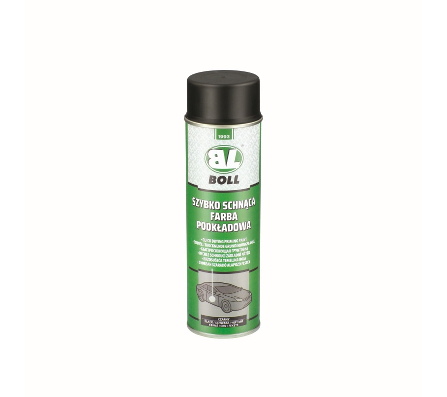 FARBA PODKŁADOWA 500ML SZYBKOSCHNĄCA AKRYLOWA W AEROZOLU CZARNA / BOLL