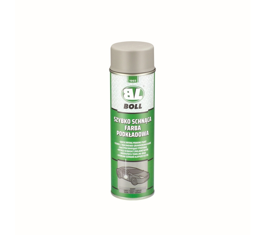 FARBA PODKŁADOWA 500ML SZYBKOSCHNĄCA AKRYLOWA W AEROZOLU SZARA / BOLL