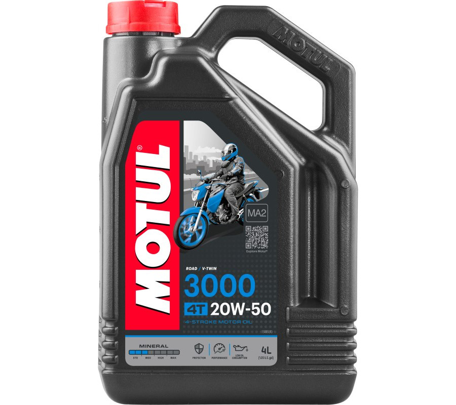 OLEJ MOTUL 20W50 4L 3000 4T MINERALNY / MOTOCYKLE