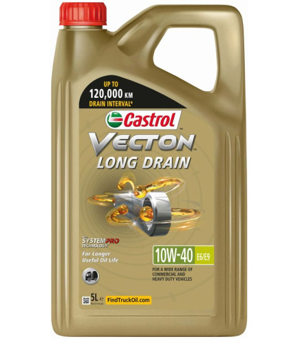 OLEJ CASTROL 10W40 5L VECTON LONG DRAIN E6/E9 / CJ-4 / 228.51 / M3477/3271-1 / VDS-4 / RLD-3