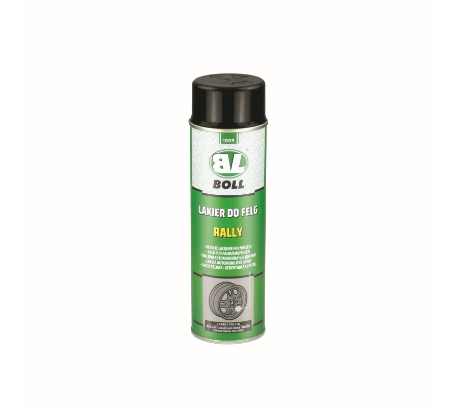 LAKIER AKRYLOWY 500ML W AEROZOLU CZARNY POŁYSK DO FELG SAMOCHODOWYCH / BOLL