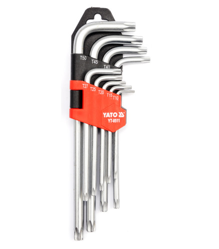 KLUCZE IMBUSOWE TORX T10 - T50, 9 CZ