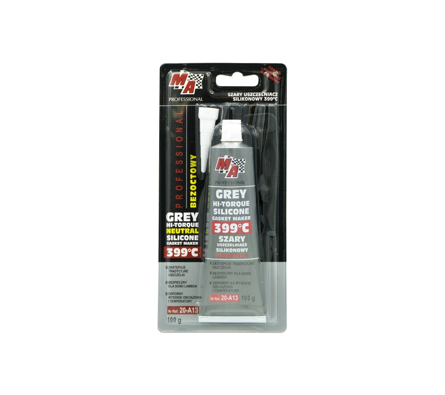 USZCZELNIACZ SILIKONOWY 100G SZARY OD -54°C DO 399°C / MA PROFESSIONAL