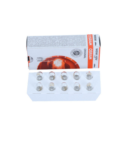 ŻARÓWKA W5W 12V/5W W2,1X9,5D (CAŁOSZKLANA) ORIGINAL 12V 10SZT.