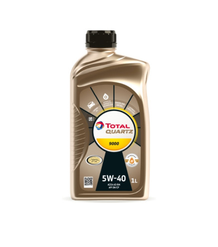 OLEJ TOTAL QUARTZ 5W40 1L 9000 A3/B4 / SN/CF / 229.5 / 502.00 505.00 / PORSCHE A40 / PSA B71 2296 / 9.55535-M2