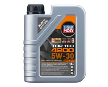 OLEJ LIQUI MOLY 5W30 1L TOP TEC 4200 C2/C3 / SN/CF / 504.00 507.00 / 229.31 229.51 / LL04 / C30 / B71 2290