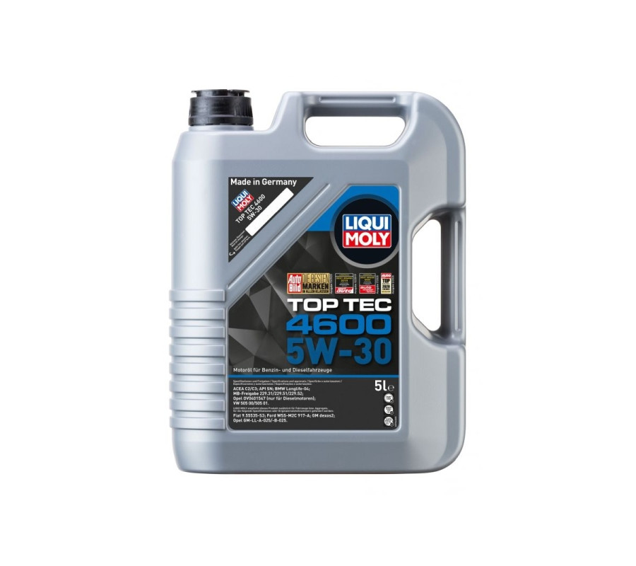 OLEJ LIQUI MOLY 5W30 5L TOP TEC 4600 / 505.01 505.00 502.00 / 229.51 / BMW / DB / OPEL OLEJ LIQUI MOLY 5W30 5L TOP TEC 4600 / 505.01 505.00 502.00 / 229.51 / BMW / DB / OPEL