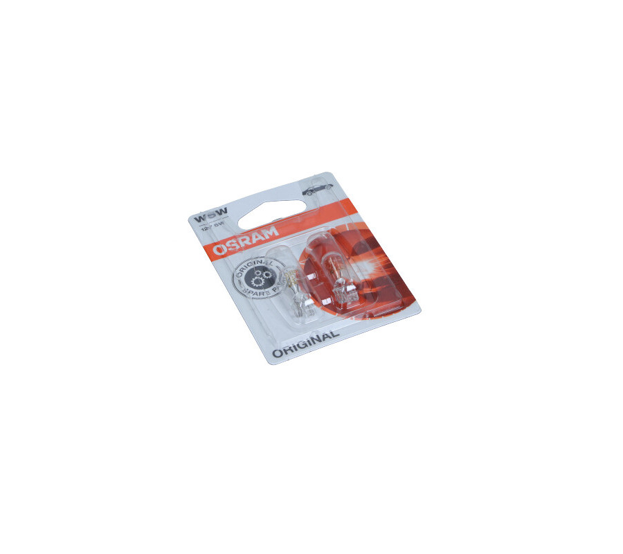 ŻARÓWKA W5W 12V/5W W2,1X9,5D (CAŁOSZKLANA) ORIGINAL 12V BLISTER 2SZT