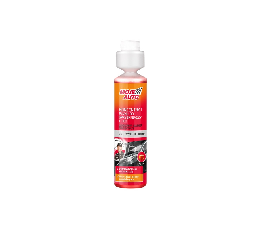 PŁYN DO SPRYSKIWACZY KONCENTRAT 250ML JABŁKO / MOJE AUTO